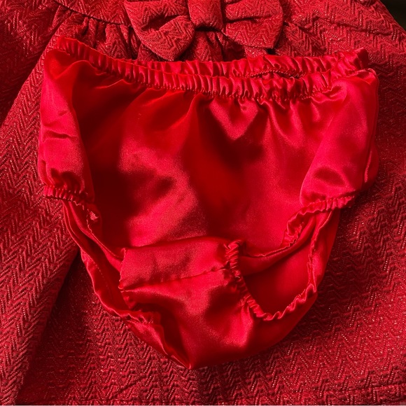 EUC Cat & Jack Red Holiday Sparkle Dress (18mo) - Picture 7 of 7